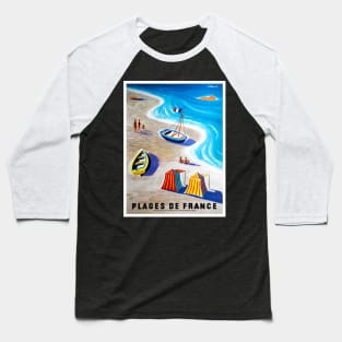 Plages de France Baseball T-Shirt